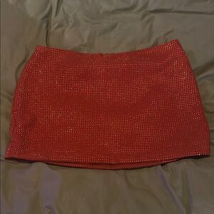 Haute Monde Red Sequin Pencil Skirt